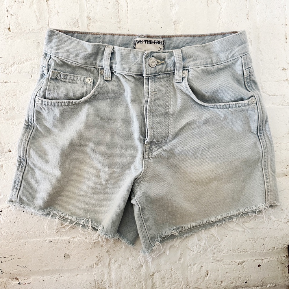 We The Free Light Denim Jean Shorts Size 25